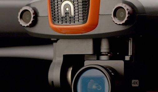 close-up of the camera technology