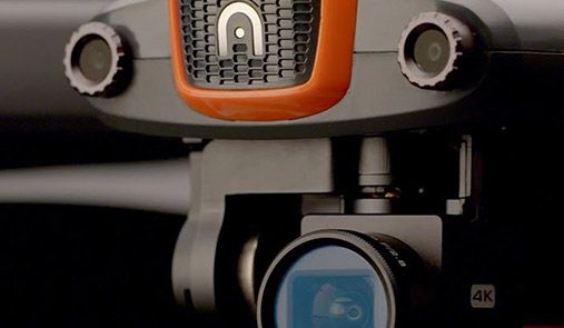 close-up of the camera technology