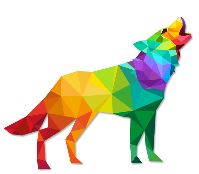Multi-colored Westwind wolf