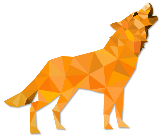 Orange Westwind wolf logo, representing Unmanned Solutions