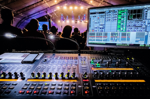 Large Auditorium hall showcasing sound and lighting systems